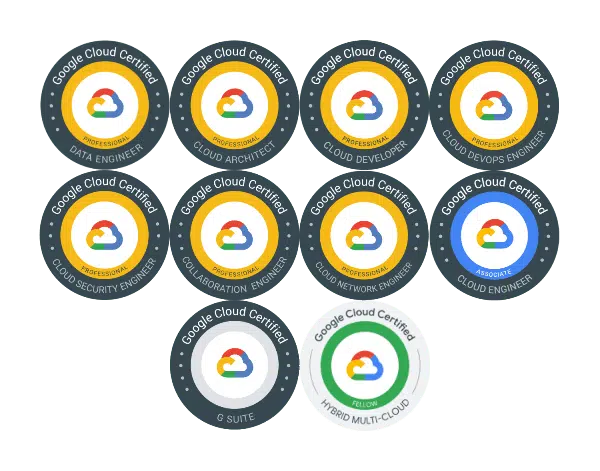 Badges de certification Google Cloud