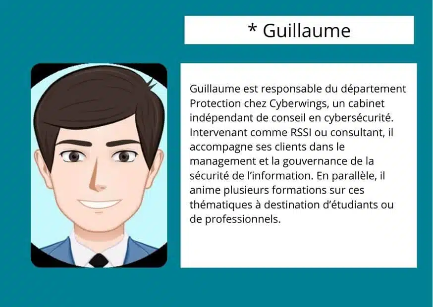 Biographie de Guillaume de la société de cybersécurité Cyberwings