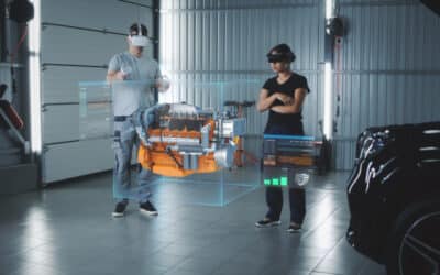 Immersive learning : l'utilisation de casques de réalité virtuelle en formation pour visualiser un moteur.
