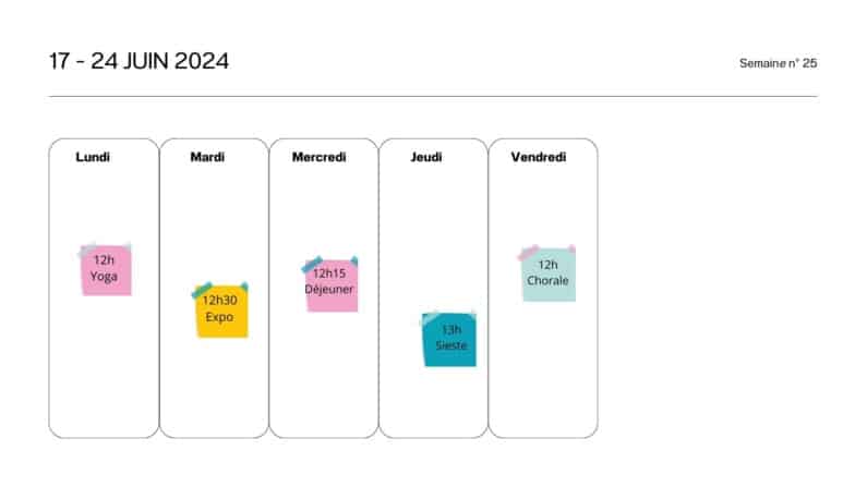 Planning avec temps de pause