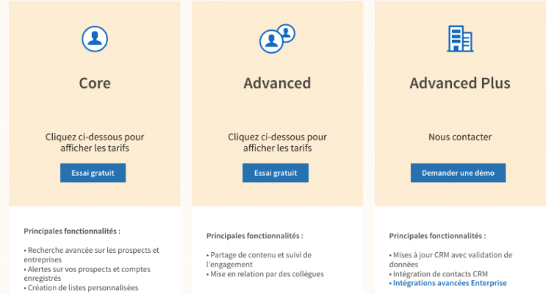 Les abonnements à Sales Navigator