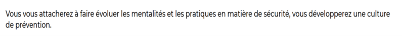 Exemple dans une offre d'emploi de la ville de Nice.