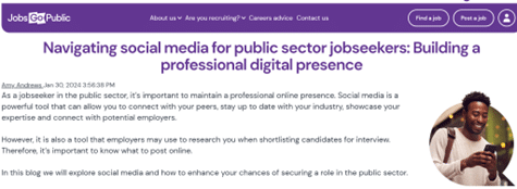 Example: on an American website promoting jobs in the public sector