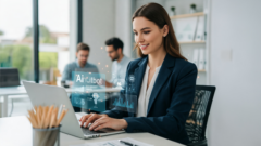 An assistant uses artificial intelligence (AI) in her day-to-day work